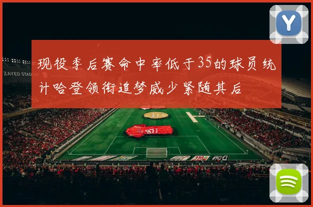 现役季后赛命中率低于35的球员统计哈登领衔追梦威少紧随其后